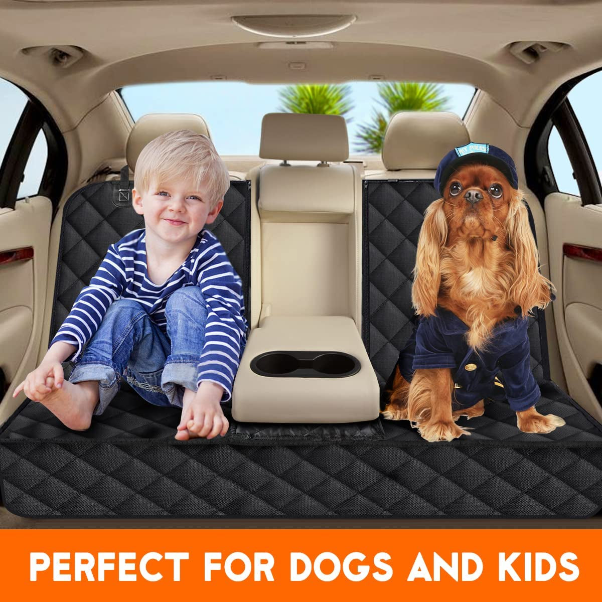 Waterproof Dog Backseat Cover – Heavy-Duty, Non-Slip Car Seat Protector 